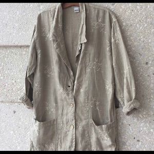 Rose patterned blazer